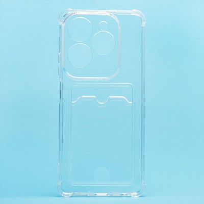 Чехол-накладка для Tecno Spark 20 Pro 5G (прозрачный) - SC276 с картхолдером Чехол-накладка для Tecno Spark 20 Pro 5G (прозрачный) - SC276 с картхолдером