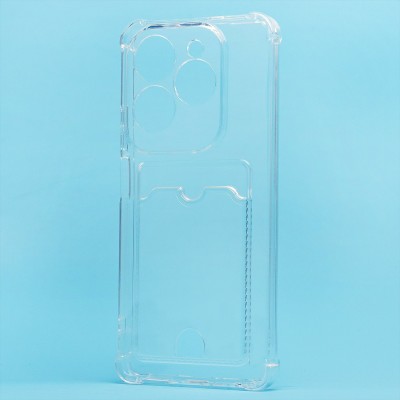 Чехол-накладка для Tecno Spark 20 Pro 5G (прозрачный) - SC276 с картхолдером Чехол-накладка для Tecno Spark 20 Pro 5G (прозрачный) - SC276 с картхолдером