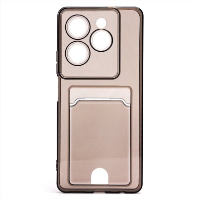 Чехол-накладка для Tecno Spark 20 Pro (черный) - SC276 с картхолдером