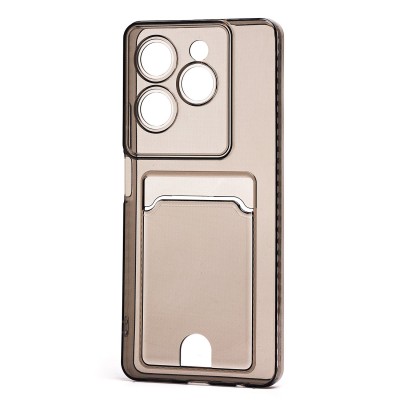 Чехол-накладка для Tecno Spark 20 Pro (черный) - SC276 с картхолдером