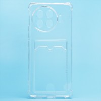 Чехол-накладка для Tecno Spark 20 Pro+ (прозрачный) - SC276 с картхолдером