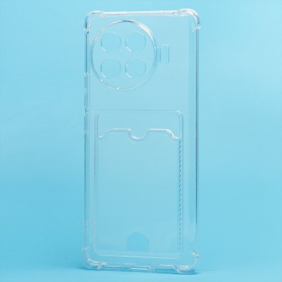 Чехол-накладка для Tecno Spark 20 Pro+ (прозрачный) - SC276 с картхолдером