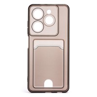 Чехол-накладка для Tecno Spark 20C (черный) - SC276 с картхолдером