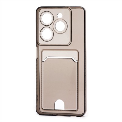 Чехол-накладка для Tecno Spark 20 (черный) - SC276 с картхолдером