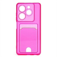 Чехол-накладка для Tecno Spark 20C (розовый) - SC276 с картхолдером