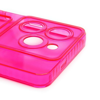 Чехол-накладка для Tecno Spark 20C (розовый) - SC276 с картхолдером