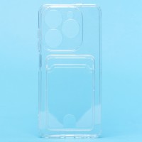 Чехол-накладка для Tecno Spark 20C (прозрачный) - SC276 с картхолдером
