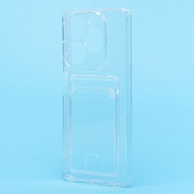 Чехол-накладка для Tecno Spark 20C (прозрачный) - SC276 с картхолдером