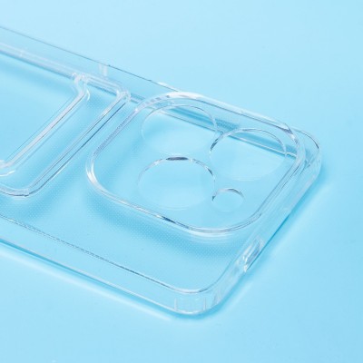 Чехол-накладка для Tecno Spark 20C (прозрачный) - SC276 с картхолдером