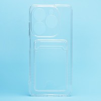 Чехол-накладка для Tecno Spark 20C (прозрачный) - SC276 с картхолдером