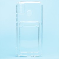 Чехол-накладка для Tecno Spark 6 Go (прозрачный) - SC276 с картхолдером