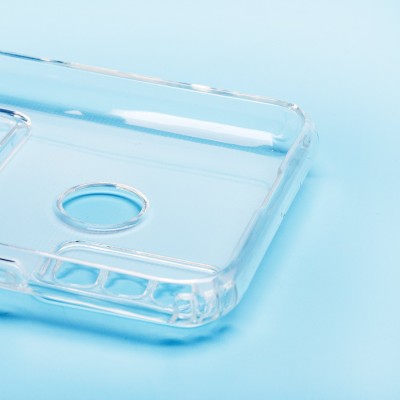 Чехол-накладка для Tecno Spark 6 Go (прозрачный) - SC276 с картхолдером