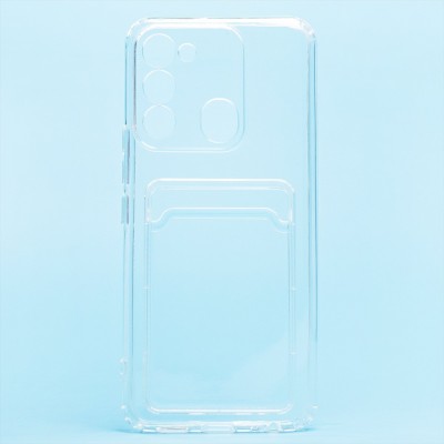 Чехол-накладка для Tecno Spark Go (прозрачный) - SC276 с картхолдером