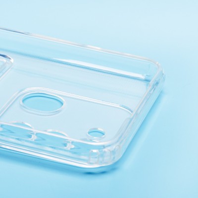 Чехол-накладка для Tecno Spark 8c (прозрачный) - SC276 с картхолдером