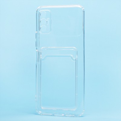 Чехол-накладка для Tecno Spark 8P (прозрачный) - SC276 с картхолдером