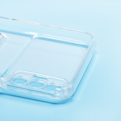 Чехол-накладка для Tecno Spark 8P (прозрачный) - SC276 с картхолдером