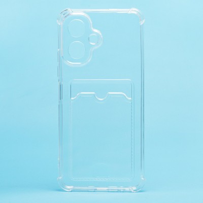 Чехол-накладка для Tecno Spark Go 2 (прозрачный) - SC276 с картхолдером