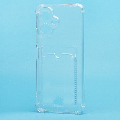 Чехол-накладка для Tecno Spark Go 2 (прозрачный) - SC276 с картхолдером