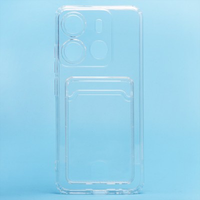 Чехол-накладка для Tecno Spark Go 2023 (прозрачный) - SC276 с картхолдером