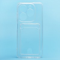 Чехол-накладка для Tecno Spark Go 2024 (прозрачный) - SC276 с картхолдером