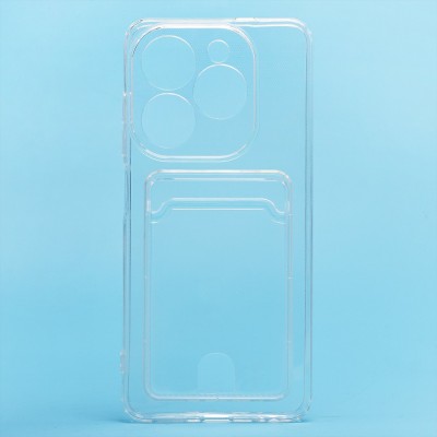 Чехол-накладка для Tecno Spark Go 2024 (прозрачный) - SC276 с картхолдером