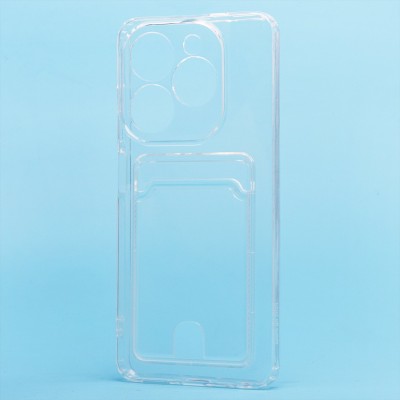 Чехол-накладка для Tecno Spark Go 2024 (прозрачный) - SC276 с картхолдером