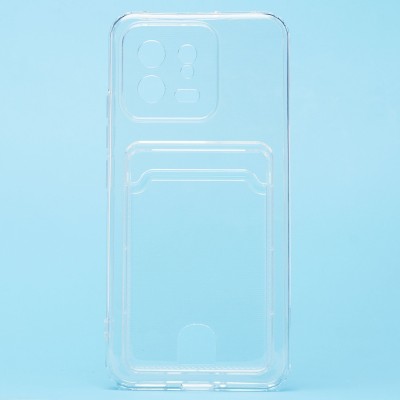 Чехол-накладка для Xiaomi 13 (прозрачный) - SC276 с картхолдером