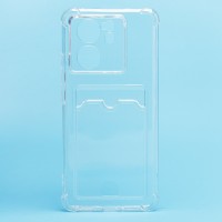 Чехол-накладка для Xiaomi 13T (прозрачный) - SC276 с картхолдером