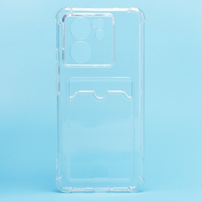 Чехол-накладка для Xiaomi 13T (прозрачный) - SC276 с картхолдером