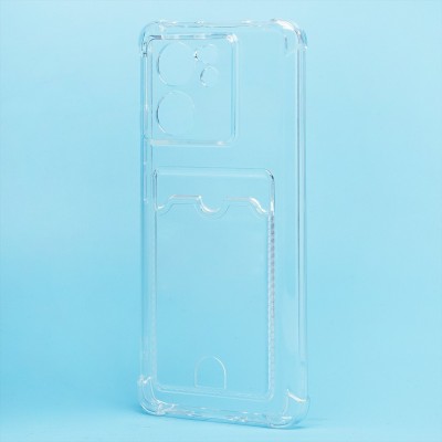 Чехол-накладка для Xiaomi 13T (прозрачный) - SC276 с картхолдером