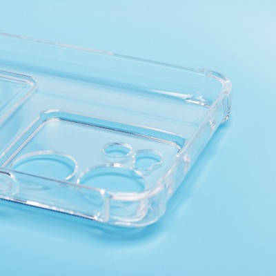 Чехол-накладка для Xiaomi 13T (прозрачный) - SC276 с картхолдером