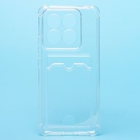 Чехол-накладка для Xiaomi 14 Pro (прозрачный) - SC276 с картхолдером Чехол-накладка для Xiaomi 14 Pro (прозрачный) - SC276 с картхолдером