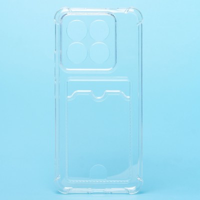 Чехол-накладка для Xiaomi 14 Pro (прозрачный) - SC276 с картхолдером Чехол-накладка для Xiaomi 14 Pro (прозрачный) - SC276 с картхолдером