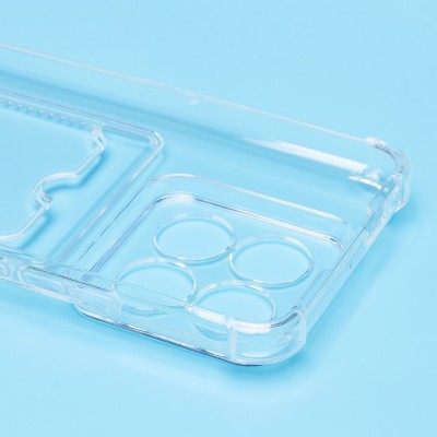 Чехол-накладка для Xiaomi 14 Pro (прозрачный) - SC276 с картхолдером Чехол-накладка для Xiaomi 14 Pro (прозрачный) - SC276 с картхолдером