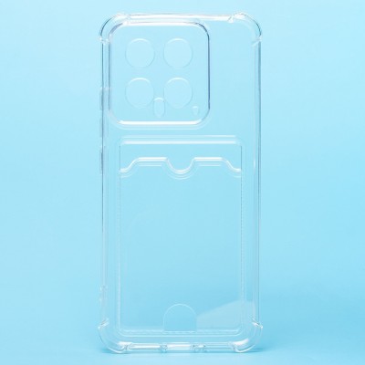 Чехол-накладка для Xiaomi 14 (прозрачный) - SC276 с картхолдером