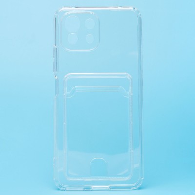 Чехол-накладка для Xiaomi 11 Lite 5G NE (прозрачный) - SC276 с картхолдером