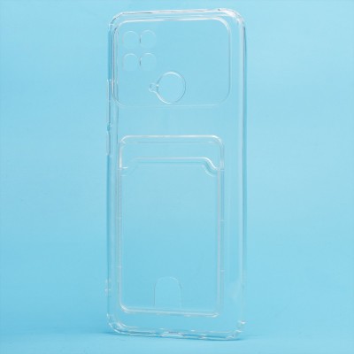 Чехол-накладка для Xiaomi Poco C40 (прозрачный) - SC276 с картхолдером