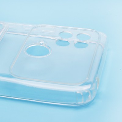 Чехол-накладка для Xiaomi Poco C40 (прозрачный) - SC276 с картхолдером