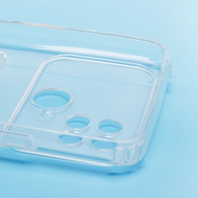 Чехол-накладка для Xiaomi Poco C40 (прозрачный) - SC276 с картхолдером