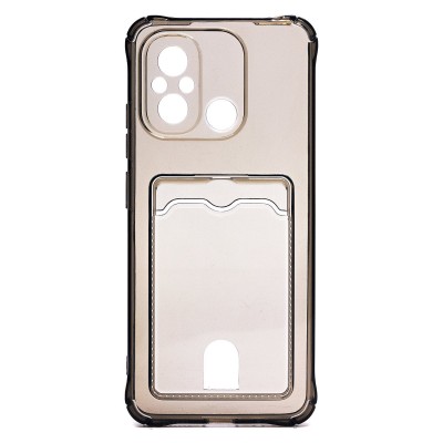 Чехол-накладка для Xiaomi Poco C55 (черный) - SC276 с картхолдером