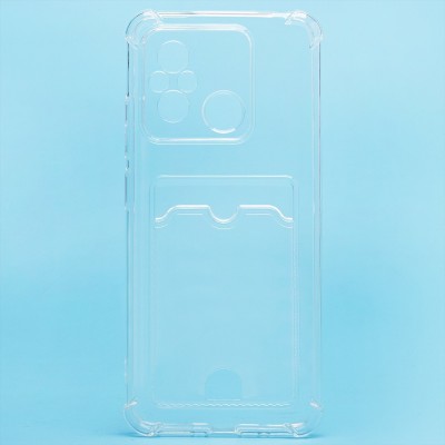 Чехол-накладка для Xiaomi Poco C55 (прозрачный) - SC276 с картхолдером