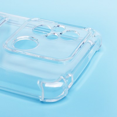 Чехол-накладка для Xiaomi Poco C55 (прозрачный) - SC276 с картхолдером