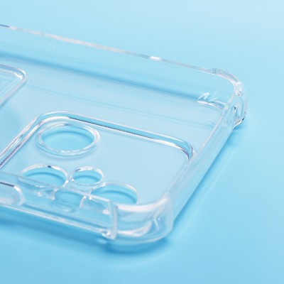 Чехол-накладка для Xiaomi Poco C55 (прозрачный) - SC276 с картхолдером