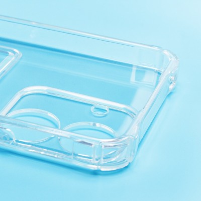 Чехол-накладка для Xiaomi Poco C65 (прозрачный) - SC276 с картхолдером