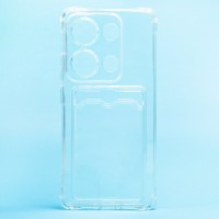 Чехол-накладка для Xiaomi Poco M6 Pro 4G (прозрачный) - SC276 с картхолдером