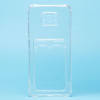 Чехол-накладка для Xiaomi Poco X3 Pro (прозрачный) - SC276 с картхолдером