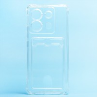 Чехол-накладка для Xiaomi Poco X6 5G (прозрачный) - SC276 с картхолдером