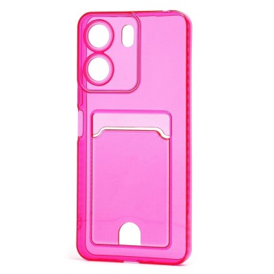 Чехол-накладка для Xiaomi Poco C65 (розовый) - SC276 с картхолдером Чехол-накладка для Xiaomi Poco C65 (розовый) - SC276 с картхолдером