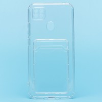 Чехол-накладка для Xiaomi Redmi 9C (прозрачный) - SC276 с картхолдером