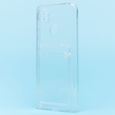 Чехол-накладка для Xiaomi Redmi 9C (прозрачный) - SC276 с картхолдером